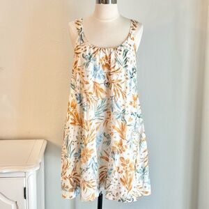 Magnolia Boutique Tropical Print Strappy Back Babydoll Dress, Medium